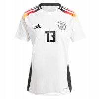 Nemecko Thomas Muller #13 Domáci Ženy futbalový dres ME 2024 Krátky Rukáv